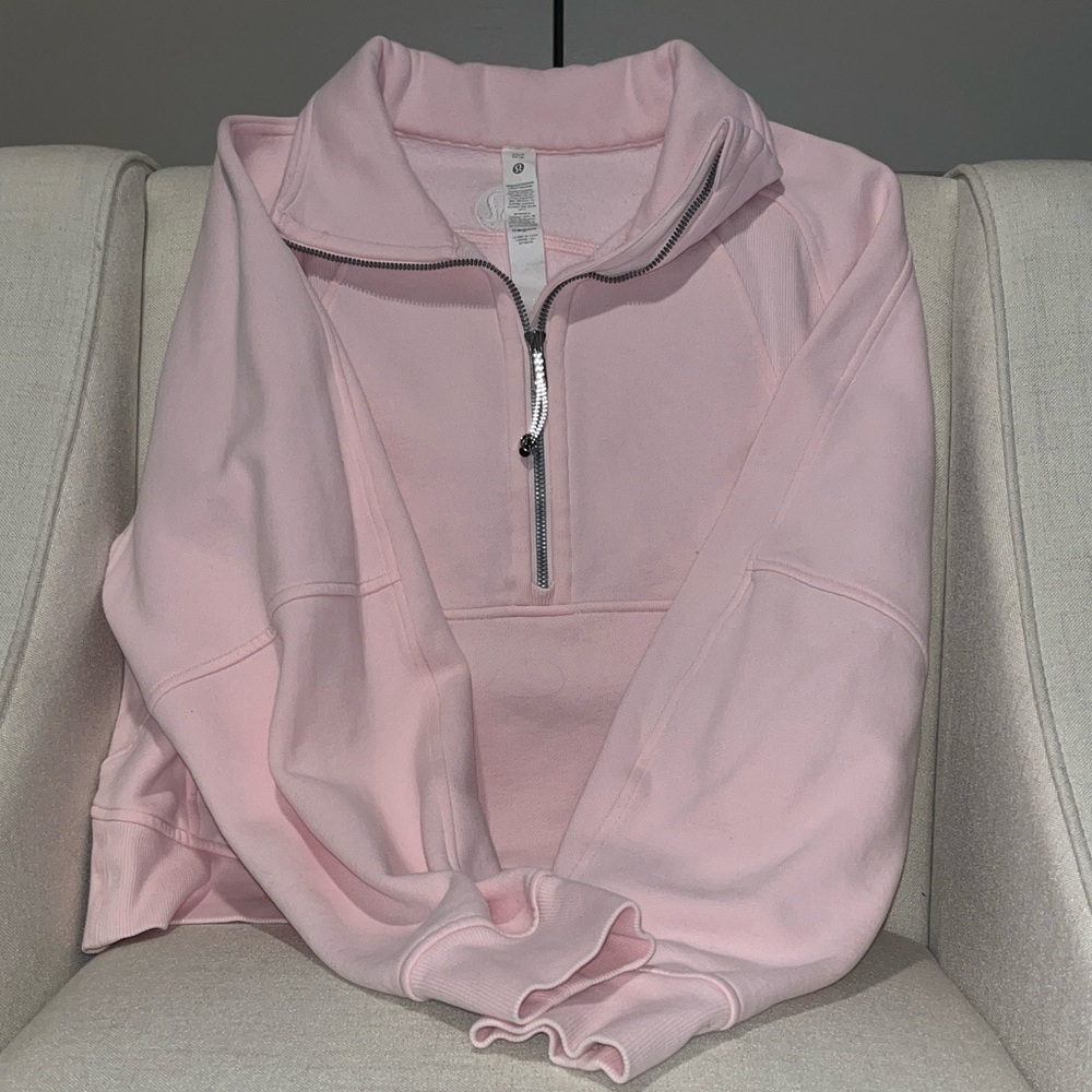 lululemon athletica strawberry milkshake funnel-neck scuba